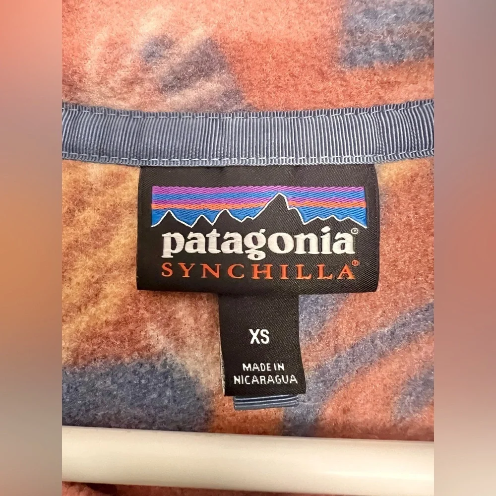 NWOT RARE Patagonia Synchilla Snap T Canyon Block Big Sisu Fleece Pullover Sz Xs - Picture 5 of 11